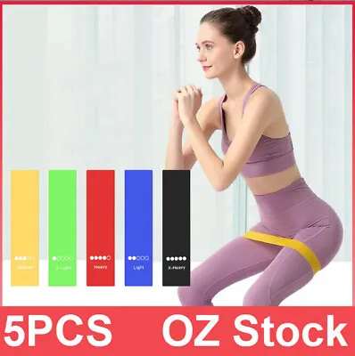 $2.99 • Buy 5PCS Resistance Bands Power Heavy Strength Exercise Crossfit Yoga Stretch Straps