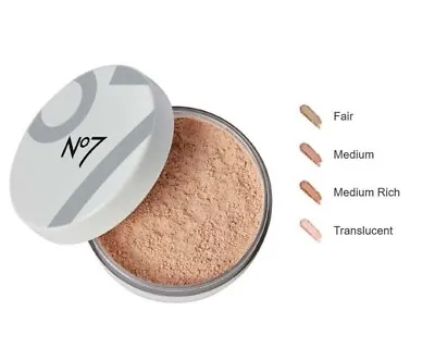 No7 Flawless Finishing Loose Powder 20g - Fair/Medium/Medium Rich/Translucent • £12.99