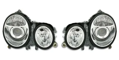 Headlights Clear Glass Facelift Fits Mercedes W210 9/99-06/02 • $308.96