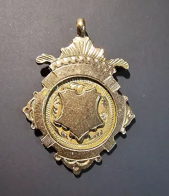 Antique 9ct Gold Watch Fob-Hallmark Birmingham-circa. 1919-W/inscription. • £160