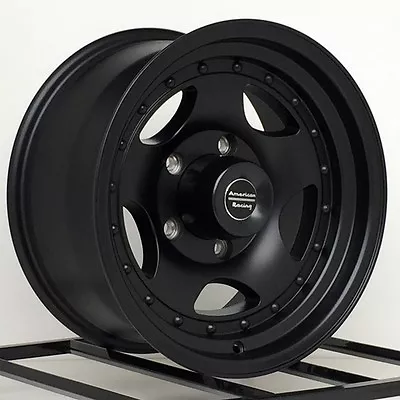 15 Inch Satin Black Wheels Rims American Racing AR23 AR235883B 15x8  6 Lug Set 4 • $664