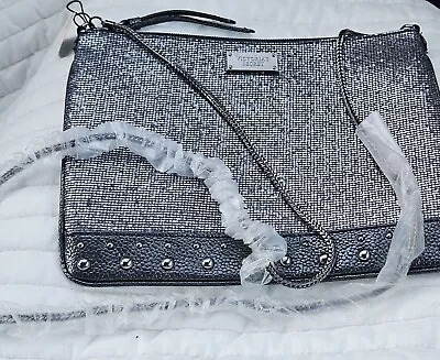 Brand New W Tags Victorias Secret Crossbody Silver Studded Women’s Shoulder Bag • $19.99