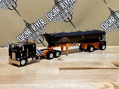 Dcp 1/64 Peterbilt 352 Cab Over And Mac Half Round End Dump Semi Truck Farm Toy • $134.95