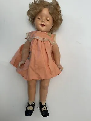 18” Antique Ideal Compo Shirley Temple Doll 1930’s Marked Head & Body • $69.95
