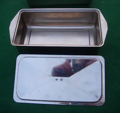 Vtg Hostess Serving Dish With Chrome Top Lid Original Stainless Steel 1960/70s • £10.50
