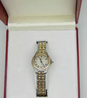 Ladies 2 Row Stainless & 18k Gold Cartier Cougar Watch With Original Box • $2150