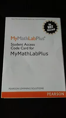 Mymathlab Access Code (for MAT121 Course) • $45