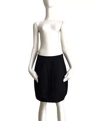 MARITHE FRANCOIS GIRBAUD Black Rayon Pockets Tulip Skirt Size 44 IT 6 US • $47.30