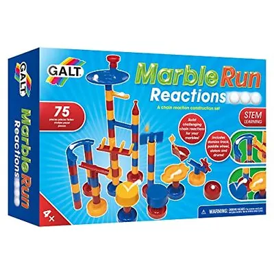 Toys Marble Run Reactions Chain Reaction Toy Ages 4 Years Paddle Wheel 75Piece • £28.48