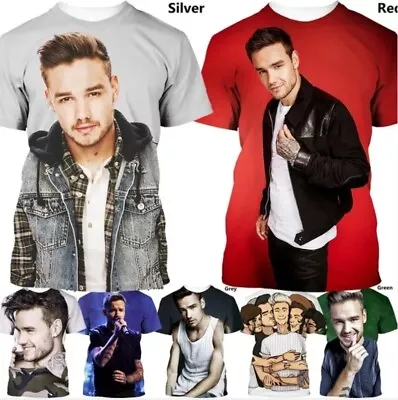 Singer Liam Payne 3D Print Women Men Short Sleeve T-shirt Tops Casual Tees • £9.59