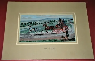 COLLECTABLE 'THE TANTEM' HORSE DRAWN COACH SILK WOVEN PICTURE  J. & J. Cash Ltd. • £12.99
