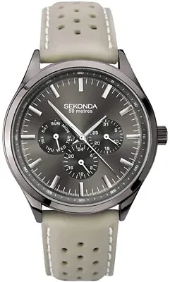 Sekonda Mens Watch With Grey Dial And Leather Strap 1694 • £39.99