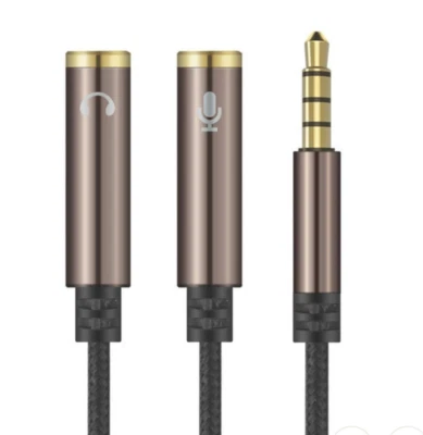 £3.88 • Buy Audio Splitter Cable GOLD PLATED Stereo 3.5mm JACK Male To 2 Dual Female Y-Cable