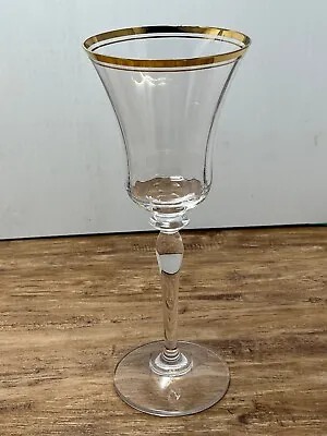 Set Four (4) MIKASA  Jamestown Gold Trim Chrystal Stemmed Water Glasses Austria • $49