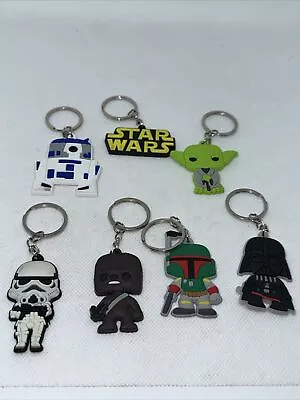 Star Wars Key Chain Lot Of 7 Boba Darth R2d2 Yoga Chewy Stormtrooper • $20