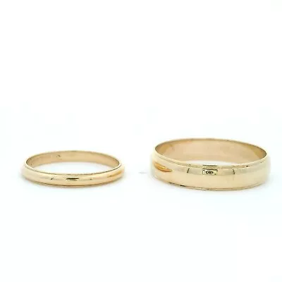 14K Gold Matching Men's & Ladies' Wedding Bands • $500