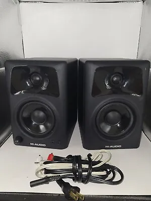 M Audio AV42  40 Watt Studio Monitors W/ Power Supply Cable • $50