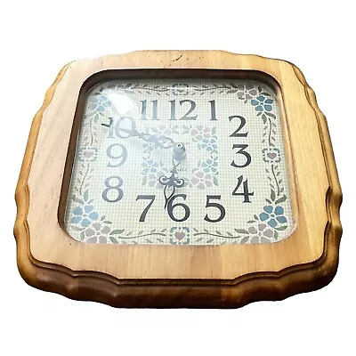 Verichron Wall Clock Vintage Floral  9” X 9  • $28.94