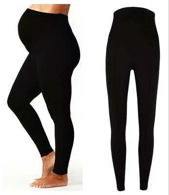 £7.95 • Buy Black Maternity Leggings Ex High Store NXT Full Length Cotton Stretch Over Bump