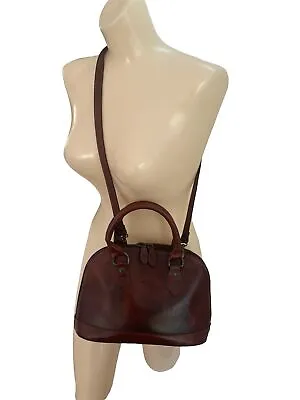 I Medici Firenze 100%Leather Cross Body Bag Burgundy • $42