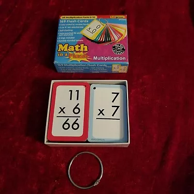 Math In A Flash Multiplication - 169 Flash Cards. Edupress EP2432 With 1 Ring • $4.99