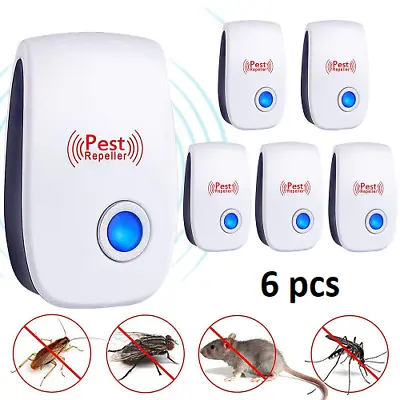 6 Pcs Ultrasonic Pest Repeller Control Electronic Repellent Mice Bug Rat Reject • $14.95