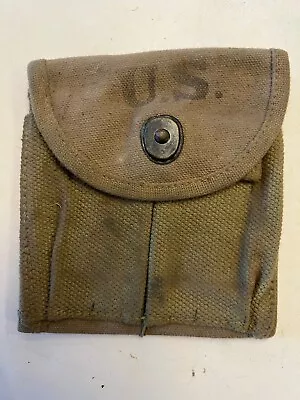 Original USGI WW2 WWII M1 Carbine Stock Pouch J.Q.M.D. 1942 Khaki • $60