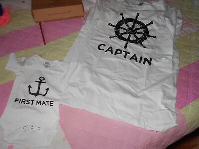 Mommy And Me Outfits Mom Is Captain/me First Mate Match Clothes Nwt • $7.99