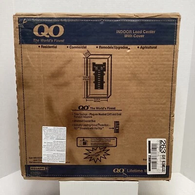 $99.99 • Buy SQUARE D Load Center, 12 Spaces, 100 Amps, 120/240V AC, QO Circuit Breaker Type