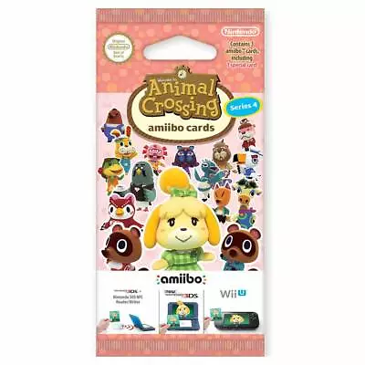 Animal Crossing Amiibo Series 4 Packet Of 3 Cards - Brand New New Horizons • $13.96