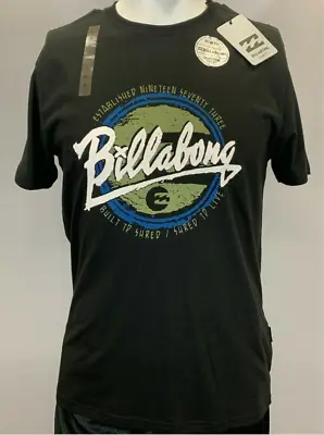 Billabong T-Shirt Men's Size S M L Short Sleeve Slim Black  Cursive Paint  • $14.99