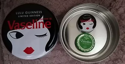 Lulu Guinness Ltd Edition Lip Therapy Tin & Vaseline Balms Aloe 150 Years New  • £25