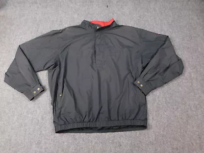 DryJoys Pullover Jacket FootJoy Mens XL Black Waterproof Quarter Zip Lined • $18.95