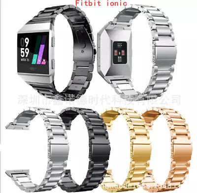 Classic Stainless Steel Metal Clasp Wrist Watch Band For Fitbit Ionic  • $14.99