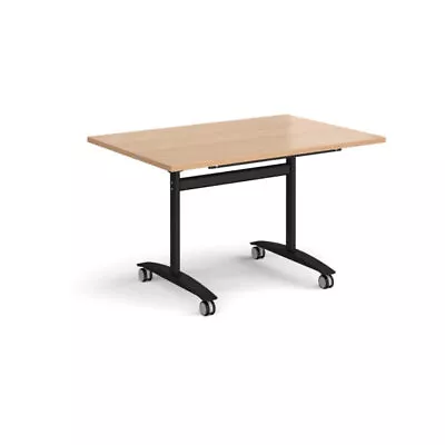 Rectangular Deluxe Fliptop Meeting Table - Black Frame • £575.86