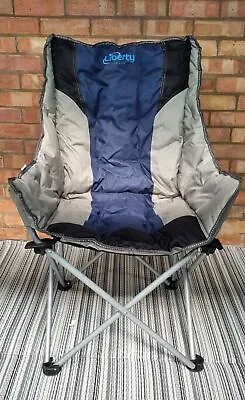 Liberty Leisure Comfort Chair Blue. Folding Padded Camping Caravan Motorhome • £39.95
