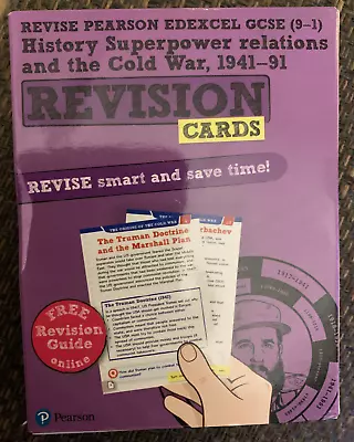 PEARSON GCSE HISTORY For EDEXCEL (Grade 9-1)  FLASHCARDS - Superpowers Cold War • £1.99