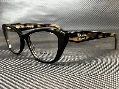 PRADA PR 19WV 1AB1O1 Black Cat Eye 53 Mm Women's Eyeglasses • $170.91