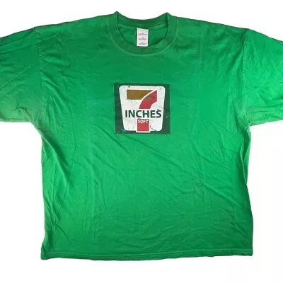 7 Inches Soft 7-Eleven Parody Raunchy Humor T-shirt Y2k 2000s Vintage 2XL • $27.99