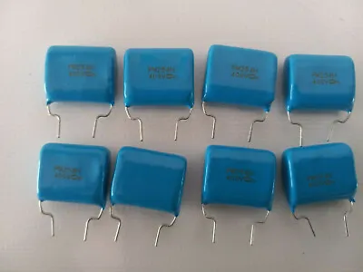 QTY (8) 0.25uf 400V  PM254H 10% RADIAL PLASTIC FILM CAPACITORS NOS • $9.90