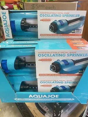 Aqua Joe Indestructible Base Turbo Adj Oscillating Lawn Sprinkler - 4000 SqFt • $12.99