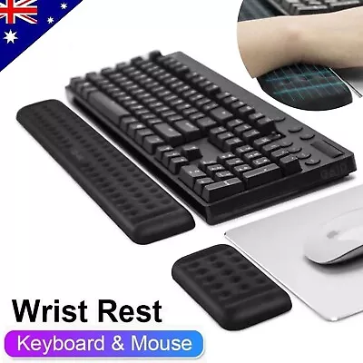 NEW Keyboard And Mouse Wrist Rest Support Pad Set For PC Laptop Working Gaming • $26.49