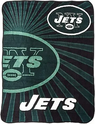 NFL New York Jets 100% Super Soft Sherpa Throw Blanket Large 50  X 60  • $43.07