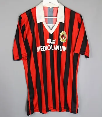 Vintage Ac Milan 1990's Mediolanum Maglia Football Shirt Jersey #9 Van Basten • $26.99