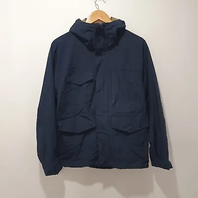 Uniqlo Utility Jacket Navy Hooded Size Mens Small Full Zip Pocket • $59.95