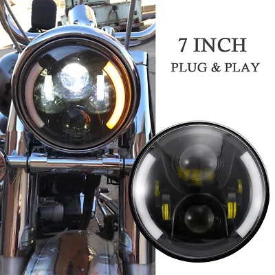 $69.14 • Buy For Yamaha V-Star 1100 LED 7  Motorcycle Headlight DRL O Ring W/ Turn Signals