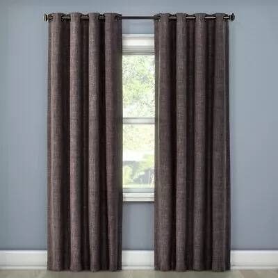 Eclipse Rowland Blackout 2 Curtain Panel Grommet Set Charcoal Gray  52  X 63  • $34.36