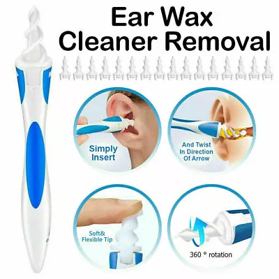 17pc Ear Wax Removal Tool Ear Wax Cleaner Q-Grips Ear Wax Remover With 16Tips • £2.87