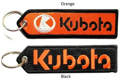 $8.95 • Buy Kubota Tractor Keychain Key Tag Double Sided Embroider FOB