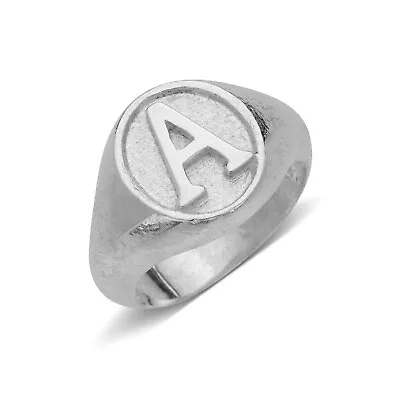 Octagonal Signet .925 Sterling Silver Initial Ring • $60